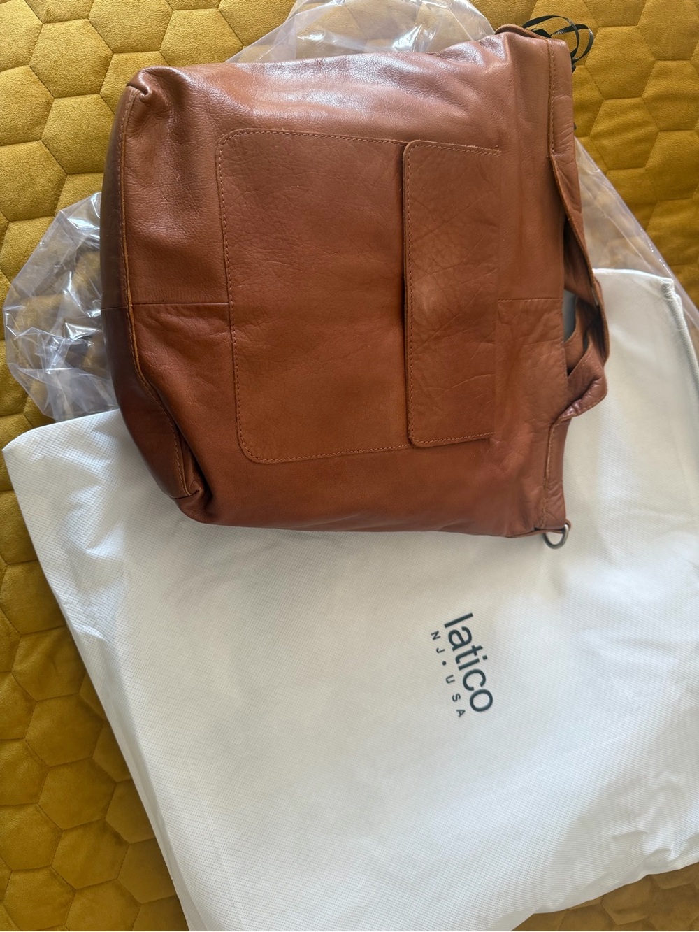 latico Cognac Brown Leather Crossbody Bag